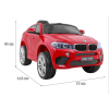 BMW X6M Elektryczne Autko dla dzieci, Czerwony SUV + Pilot